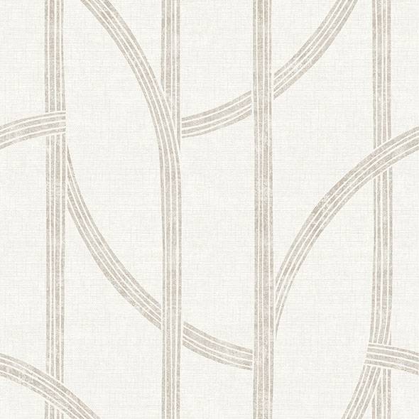 Purchase 4141-27140 A-Street Prints Wallpaper, Harlow Champagne Curved Contours - Solace