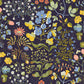 Purchase 4143-22002 A-Street Wallpaper, Groh Dark Blue Floral - Botanica