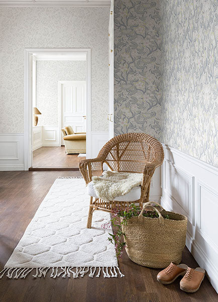 Purchase 4143-22015 A-Street Wallpaper, Lisa Bone Floral Damask - Botanica12