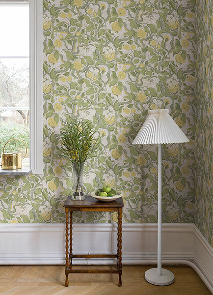 Purchase 4143-22027 A-Street Wallpaper, Kort Yellow Fruit and Floral - Botanica12