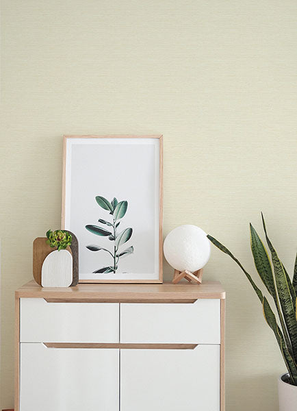 Purchase 4143-24280 A-Street Wallpaper, Agave Yellow Faux Grasscloth - Botanica12