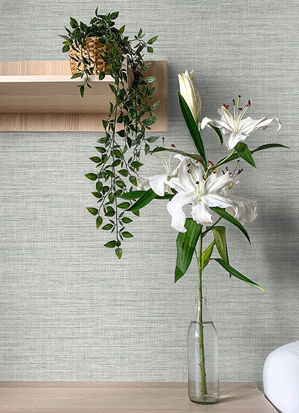 Purchase 4143-26461 A-Street Wallpaper, Exhale Seafoam Texture - Botanica12