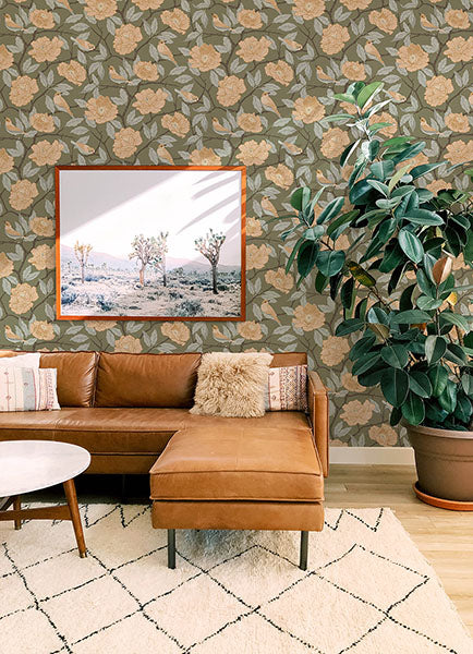 Purchase 4143-34024 A-Street Wallpaper, Bernadina Moss Rosebush - Botanica12