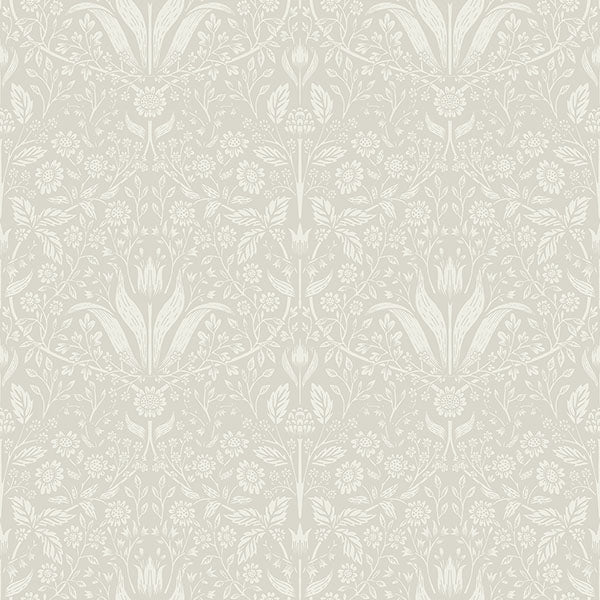 Purchase 4143-34039 A-Street Wallpaper, Mara Beige Tulip Ogee - Botanica