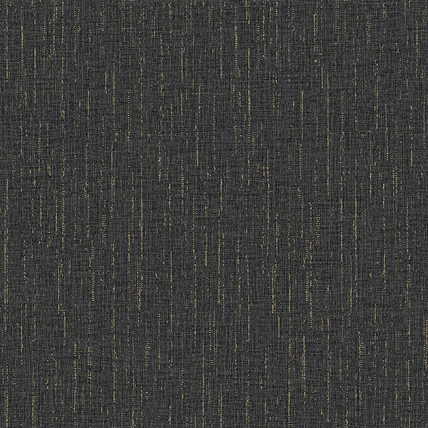 Purchase 4144-9148 Advantage Wallpaper, Sanburn Black Metallic Linen - Perfect Plains