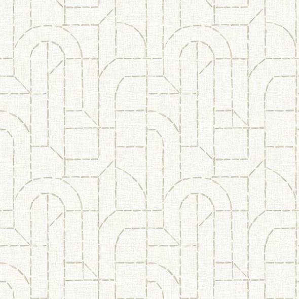 Purchase 4146-27221 A-Street Wallpaper, Integrity Dove Arched Outlines Wallpaper - Harmony
