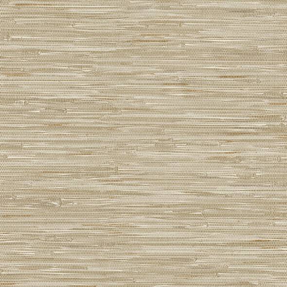 Purchase 4147-27259 A-Street Wallpaper, Exhale Light Brown Woven Faux Grasscloth - Haberdashery
