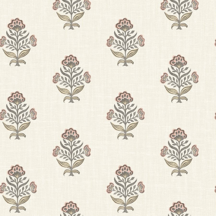 Purchase 4148-27420 Chesapeake Wallpaper, Hollyhock Rust Floral Crest - PrintWorks