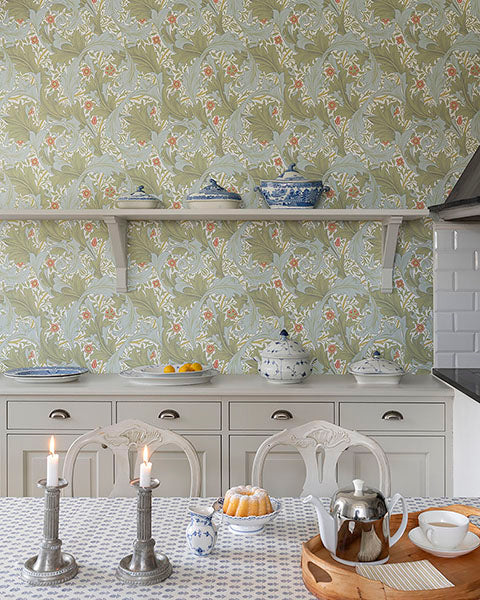 Purchase 4153-82012 A-Street Wallpaper, Granville Olive Leafy Vine - Hidden Treasures12