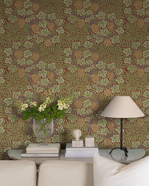 Purchase 4153-82018 A-Street Wallpaper, Vine Ruby Woodland Fruits - Hidden Treasures1