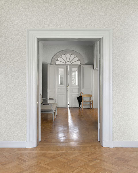 Purchase 4153-82037 A-Street Wallpaper, Mallow Dove Floral Vine - Hidden Treasures1