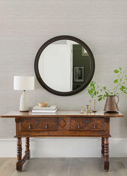 Purchase 4157-25962 Advantage Wallpaper, Barnaby Off-White Faux Grasscloth - Curio1