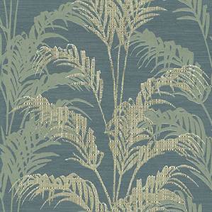 Purchase 4168-17731 Advantage Wallpaper, Rattan Teal Palm - Kitchen & Bath 2