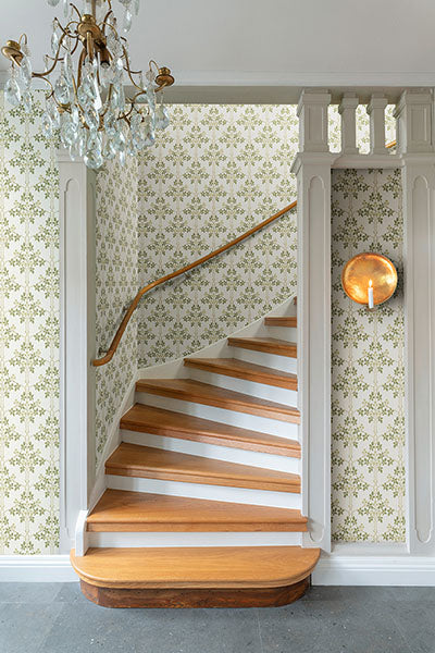 Purchase 4171-82053 A-Street Wallpaper, Blackberry Chartreuse Vine Trellis - Hidden Treasures 21