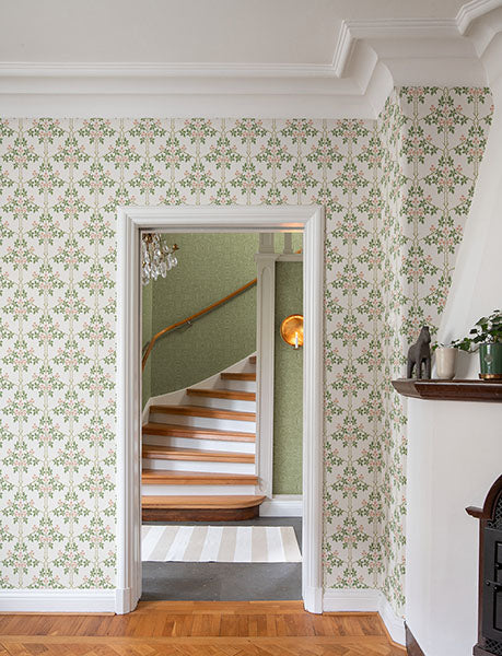 Purchase 4171-82054 A-Street Wallpaper, Blackberry Pink Vine Trellis - Hidden Treasures 21