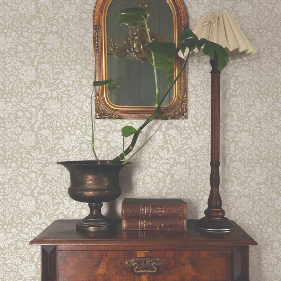 Purchase 4173-27625 A-Street Wallpaper, Hague Beige Floral Trail - Chris Loves Julia12