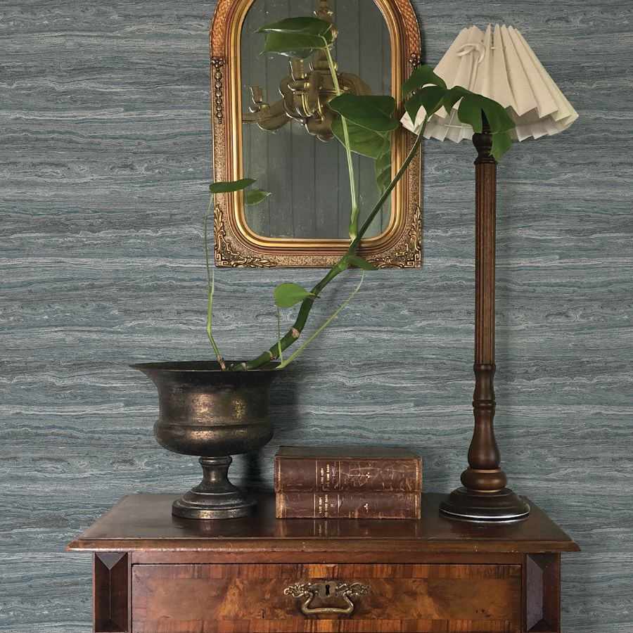 Purchase 4173-27667 A-Street Wallpaper, Lyman Blue Striated - Chris Loves Julia12