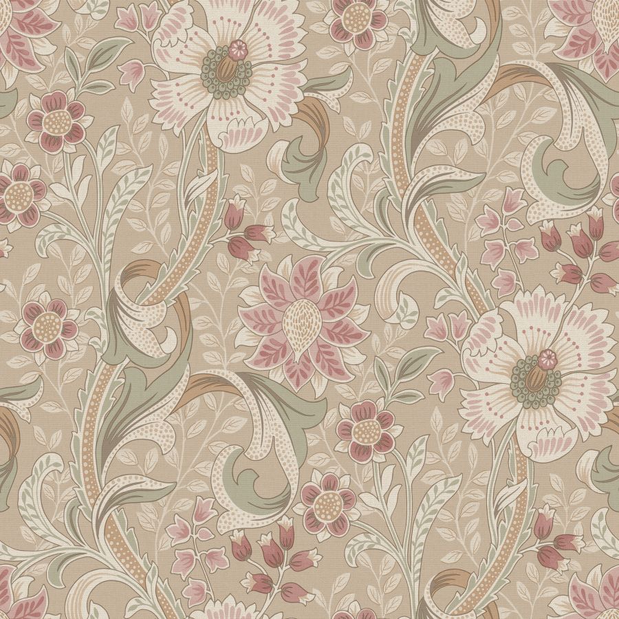 Purchase 4191-83015 Chesapeake Wallpaper, Liora Taupe Floral Trail - Kitchen & Bath