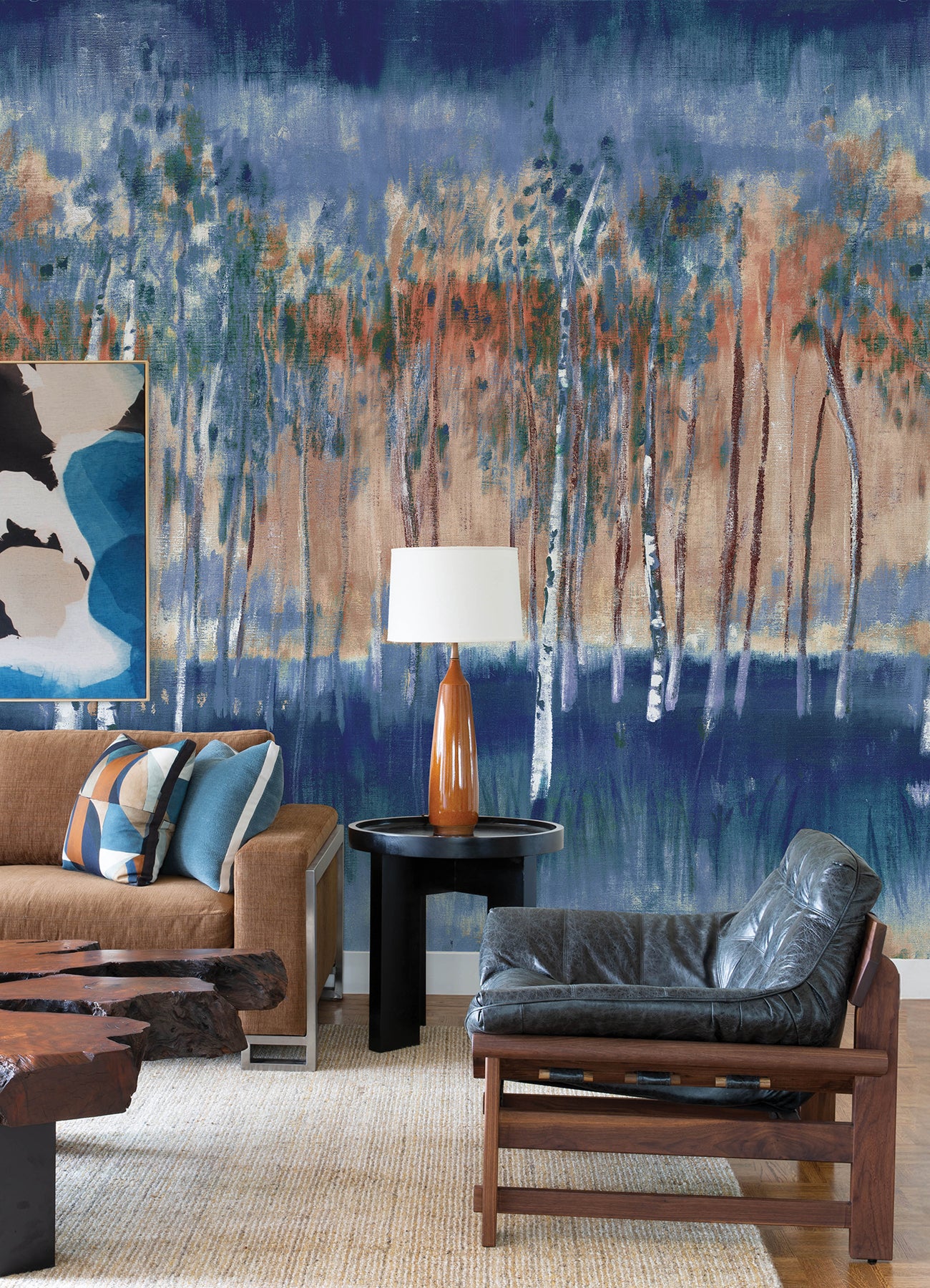 Purchase 4193-7472M A-Street Wallpaper, Primavera Dark Blue Wall Mural - Portofino12