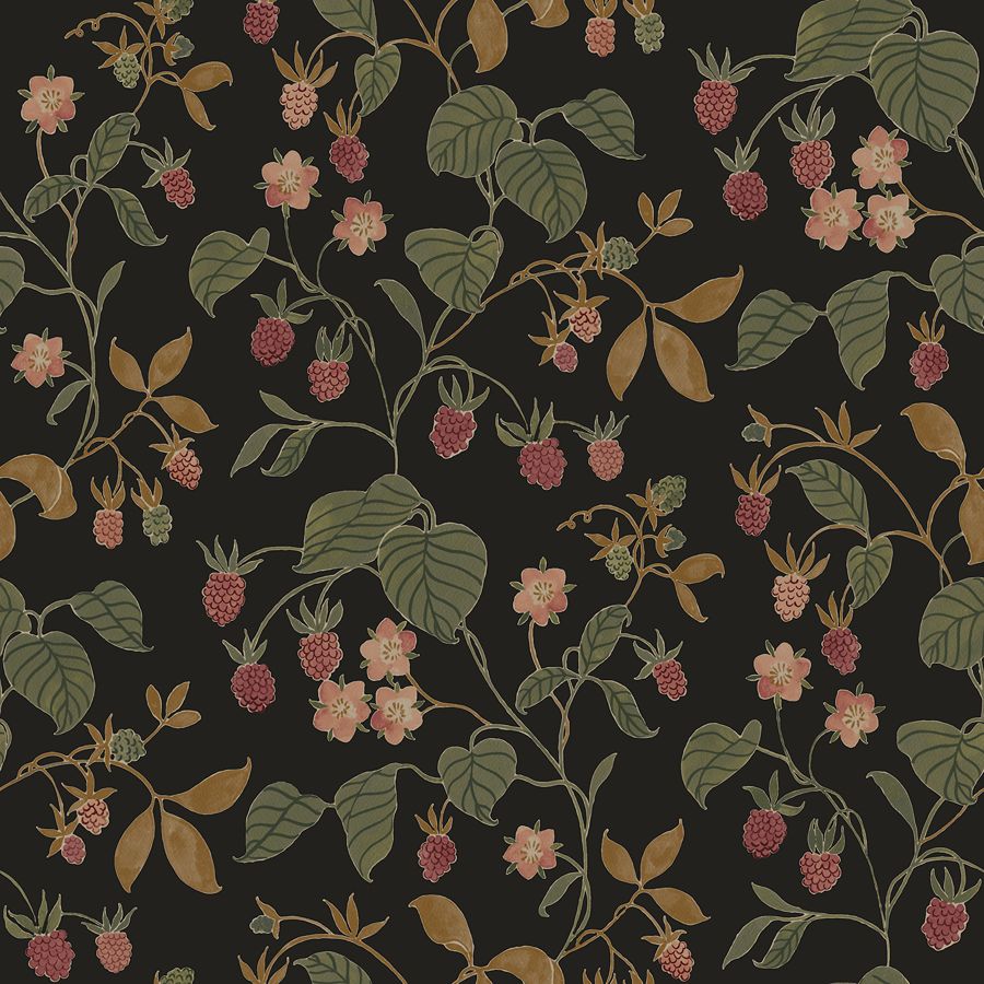 Purchase 4199-83718 Chesapeake Wallpaper, Mercy Black Berry Vines - Modern Farmhouse
