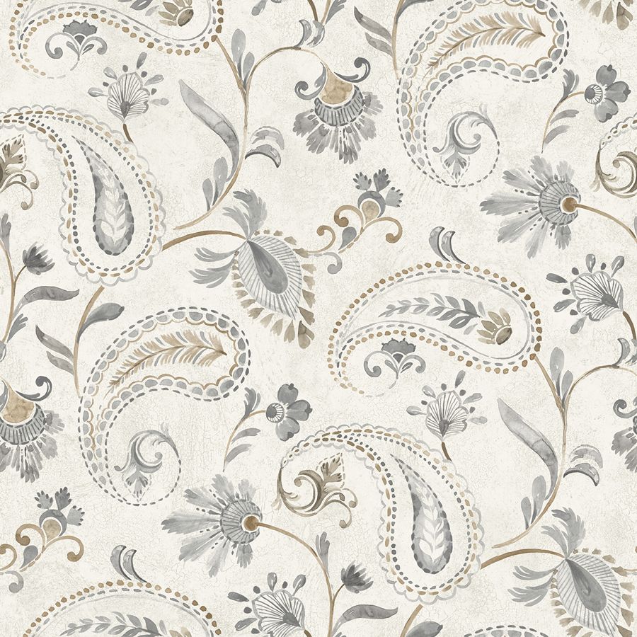 Purchase 4199-83745 Chesapeake Wallpaper, Darlene Slate Jacobean - Modern Farmhouse