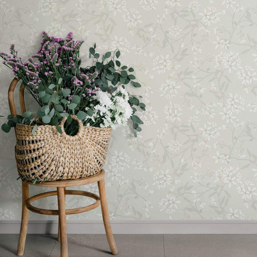 Purchase 4201-20110 A-Street Wallpaper, Paradis Dove Bouquet Toss - Savanna12