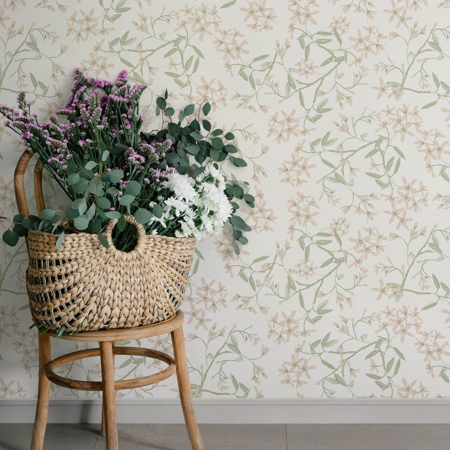 Purchase 4201-20111 A-Street Wallpaper, Paradis Blush Bouquet Toss - Savanna12