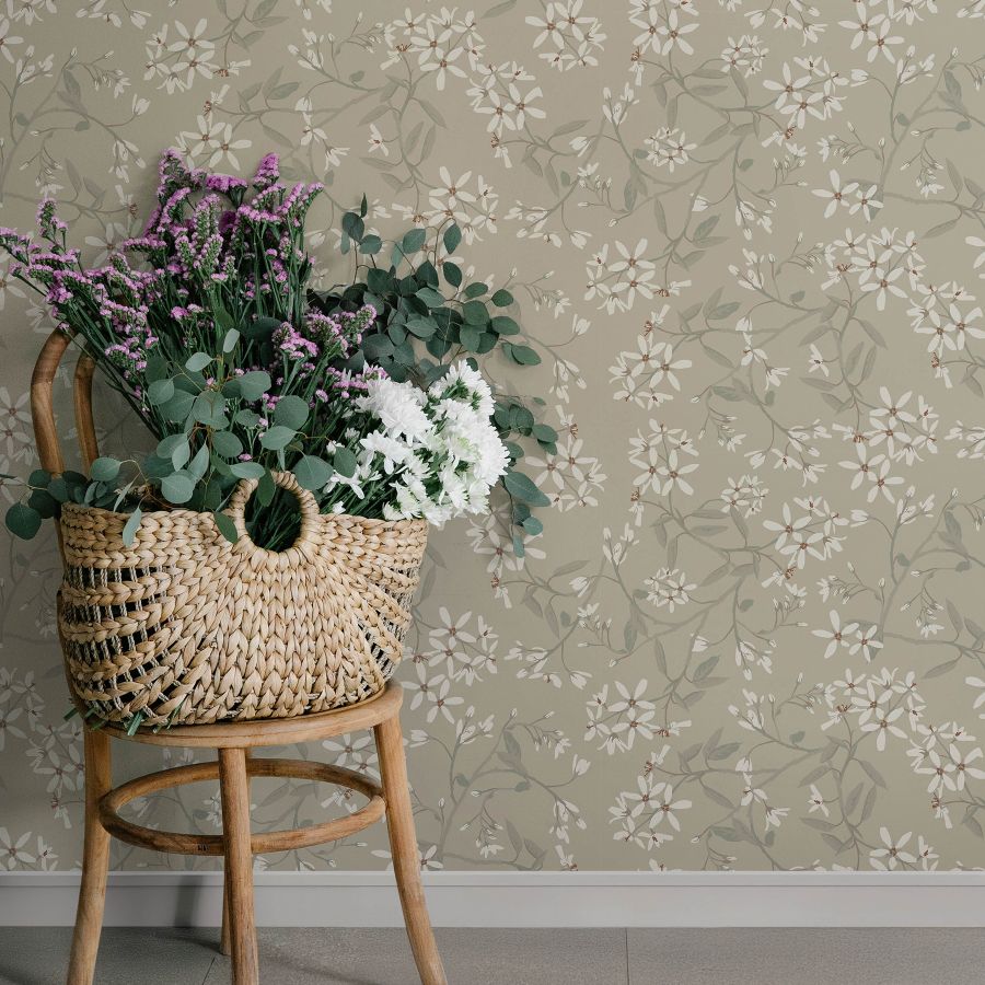 Purchase 4201-20113 A-Street Wallpaper, Paradis Grey Bouquet Toss - Savanna12