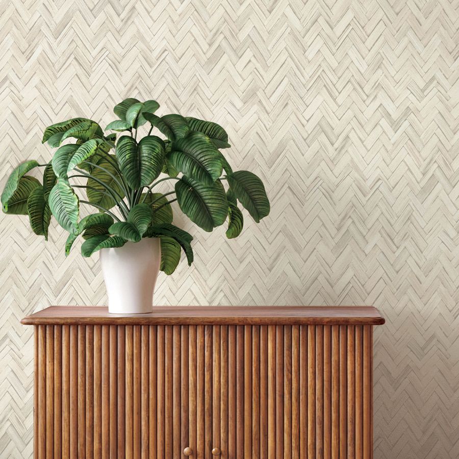 Purchase 4202-410372 A-Street Wallpaper, Ellery Beige Herringbone - Springhill12