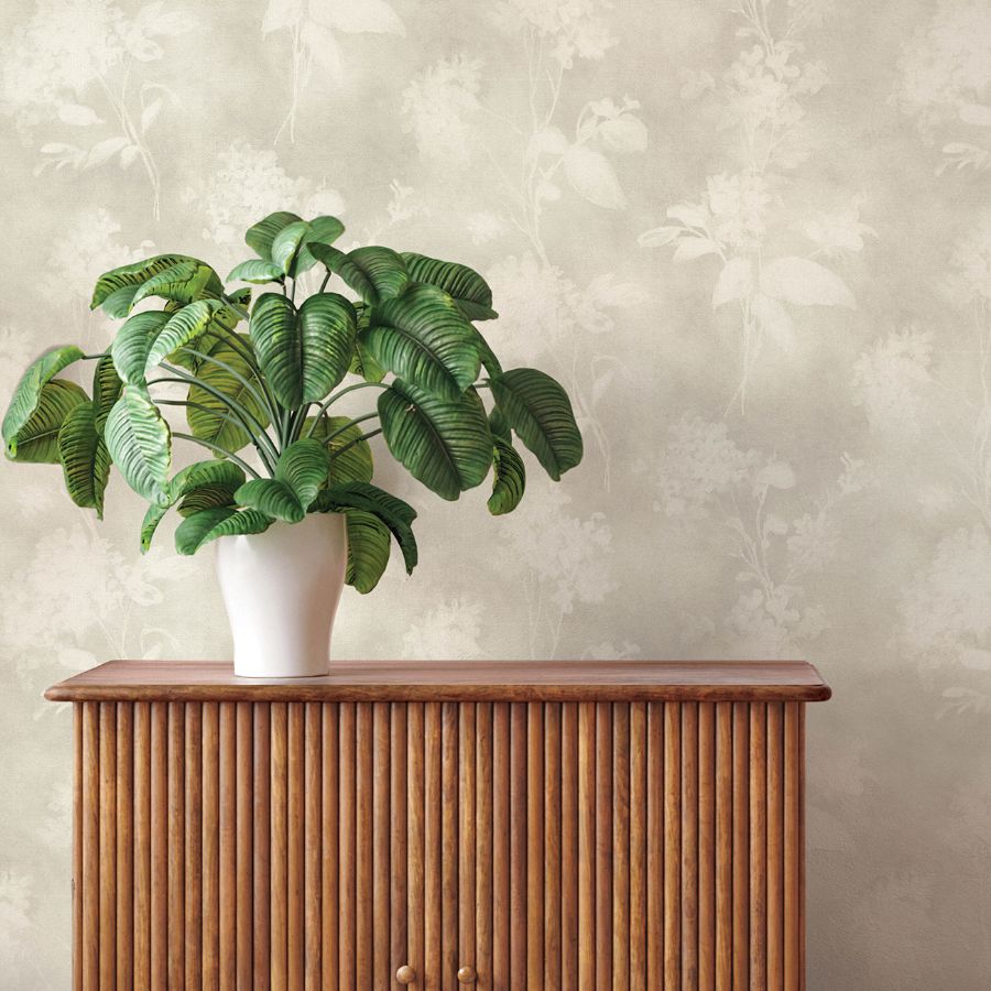 Purchase 4202-481457 A-Street Wallpaper, Izara Light Grey Botanical - Springhill12