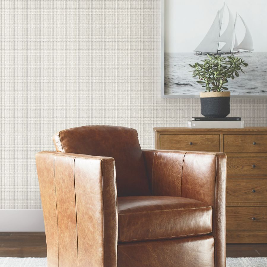 Purchase 4211-83553 | Private Reserve, Harrington Plaid Neutral - Ronald Redding Wallpaper