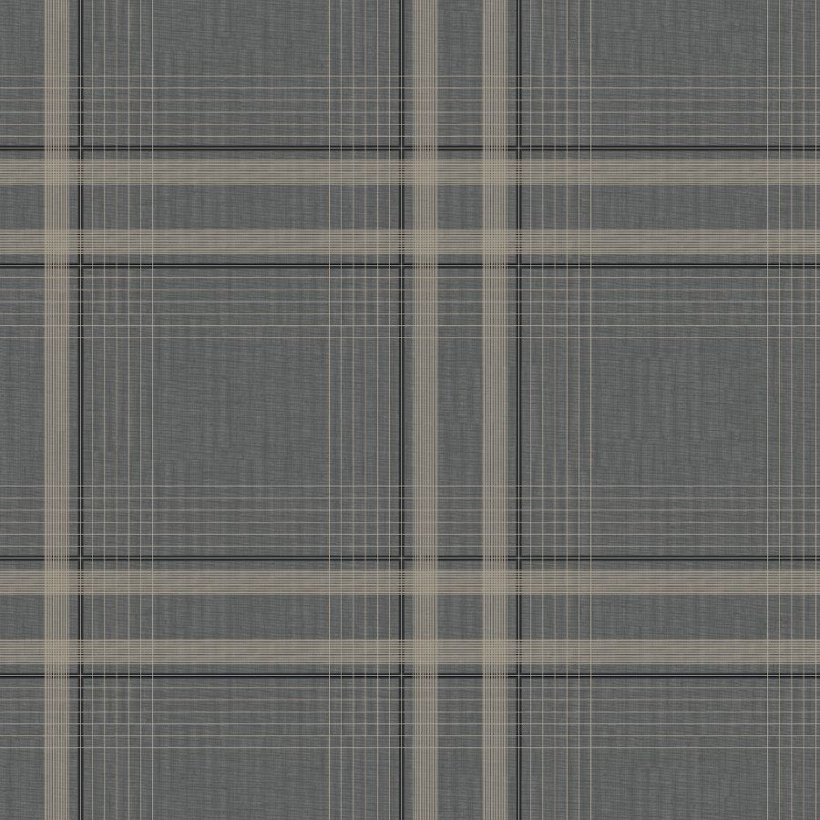 Purchase 4211-83565 | Private Reserve, Country Club Plaid Charcoal - Ronald Redding Wallpaper