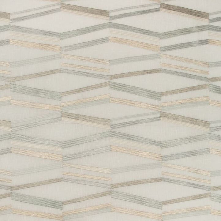 Sample 4248.1311.0 Parabola Mineral White Drapery Contemporary Fabric by Kravet Couture