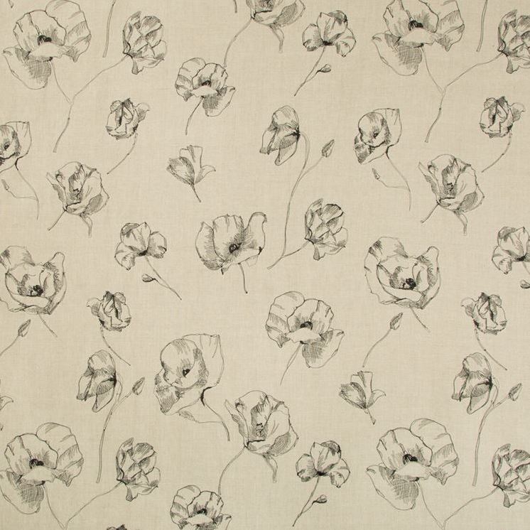 Sample 4445.16.0 Field Notes Natural Noir Beige Drapery Botanical Foliage Fabric by Kravet Couture