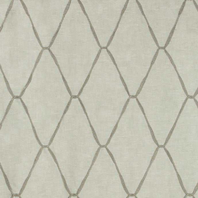 Sample 4476.11.0 Looped Ribbons Mist Light Grey Drapery Contemporary Fabric by Kravet Couture