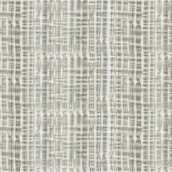 Sample 4497.16.0 White Drapery Stripes Fabric by Kravet Basics