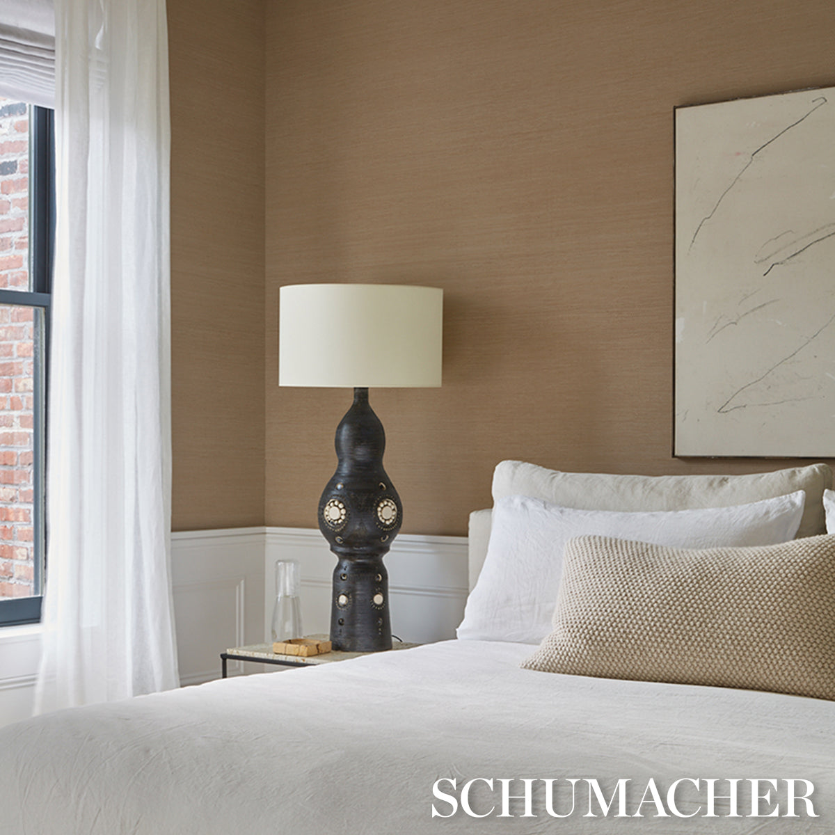 Purchase 5002805 | Kumano Jute, Driftwood - Schumacher Wallpaper