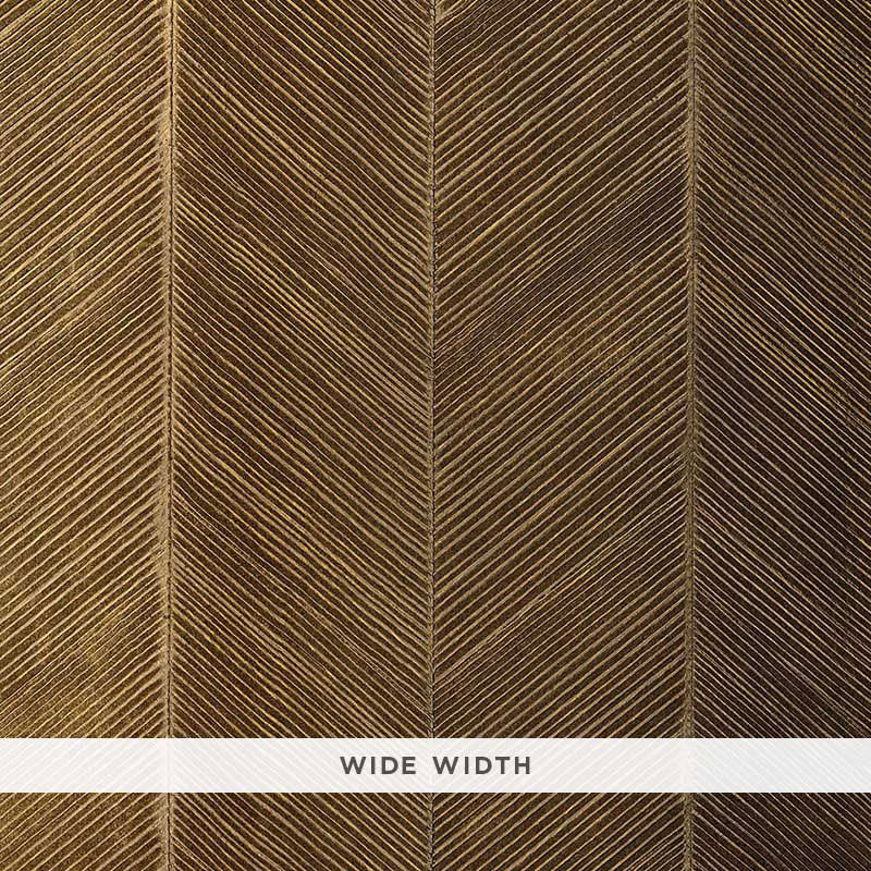 Purchase 5005653 | Chevron Texture, Burnished Bronze - Schumacher Wallpaper