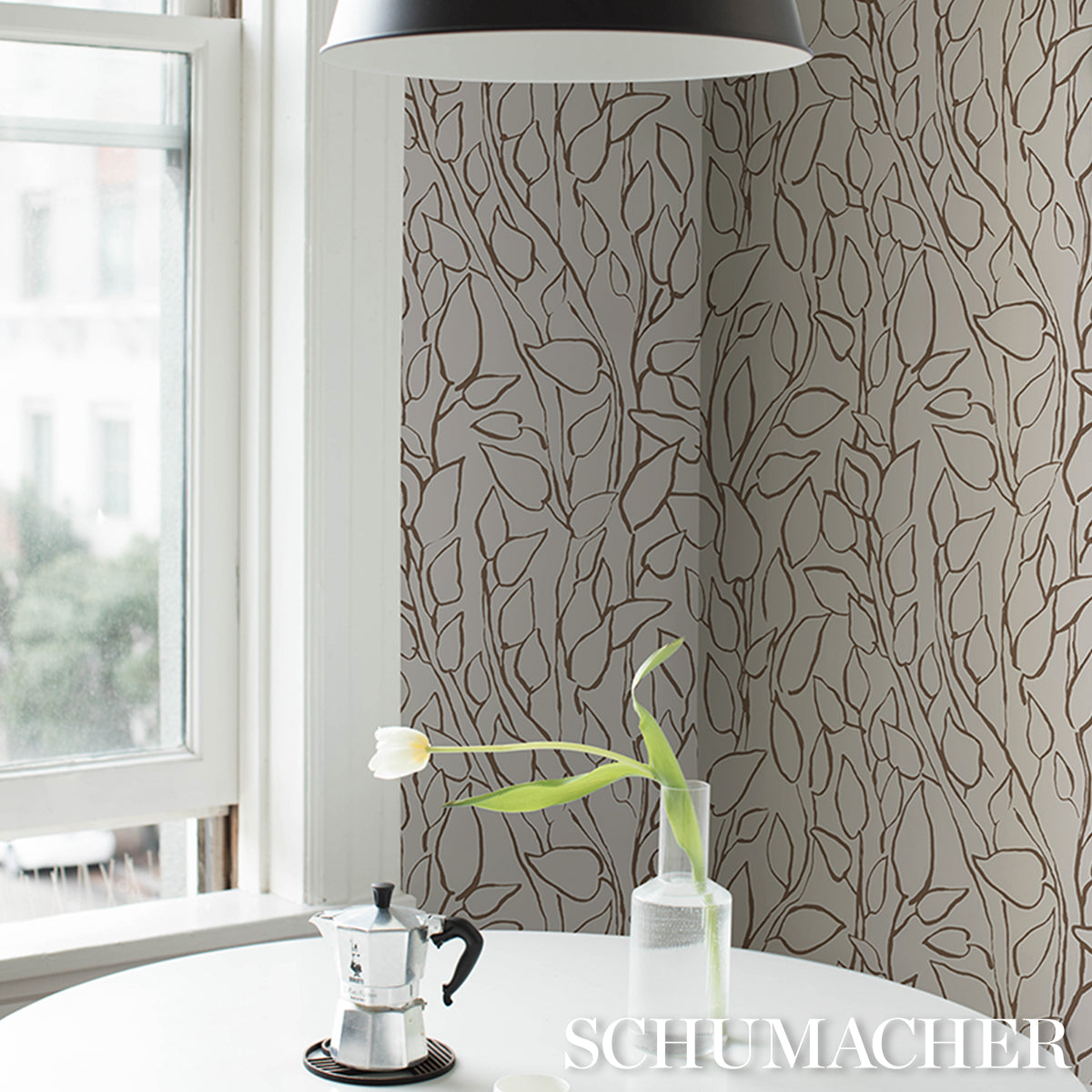Purchase 5010074 | Solandra Vine, Brown - Schumacher Wallpaper