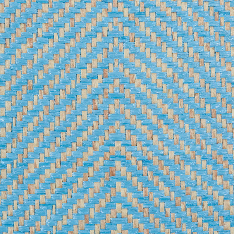 Purchase 5010234 | Herringbone Paperweave, Sky - Schumacher Wallpaper