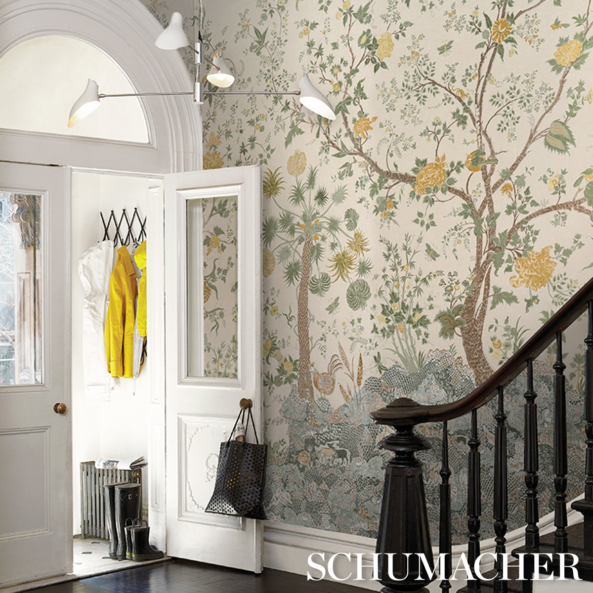 Purchase 5012334 | Amaltas Panel Set, Verdigris - Schumacher Wallpaper