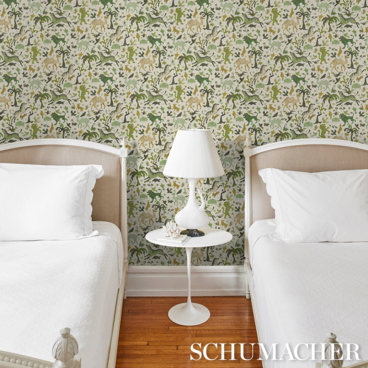 Purchase 5013533 | Beasts, Green - Schumacher Wallpaper