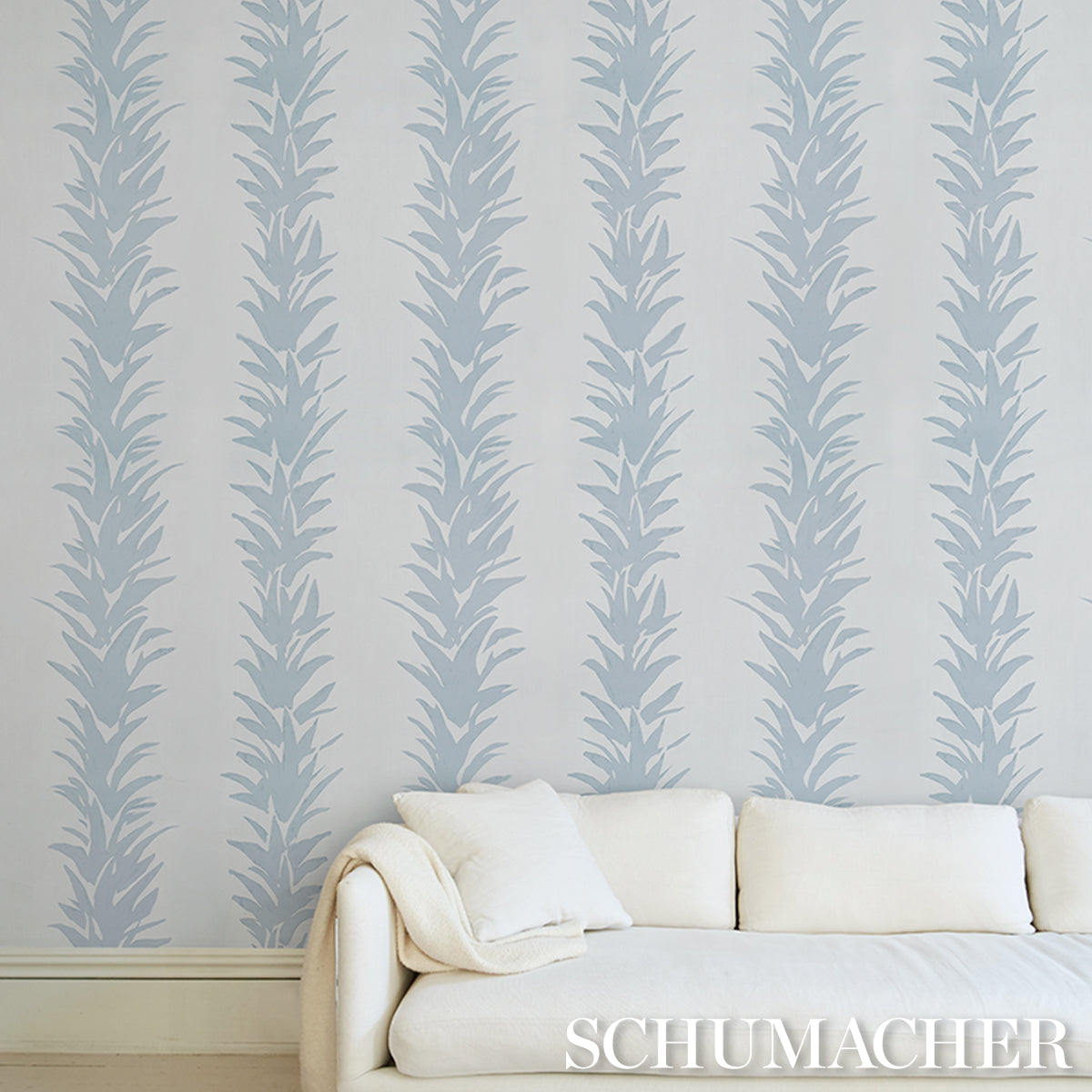 Purchase 5013667 | White Lotus, Cool Gray - Schumacher Wallpaper