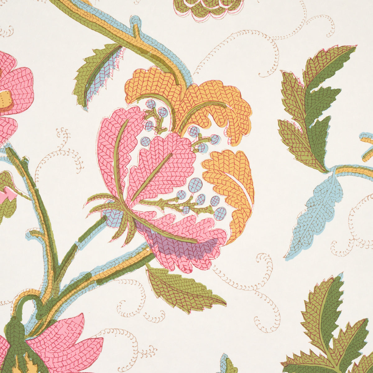 Purchase 5014861 | Indali, Pink & Leaf - Schumacher Wallpaper