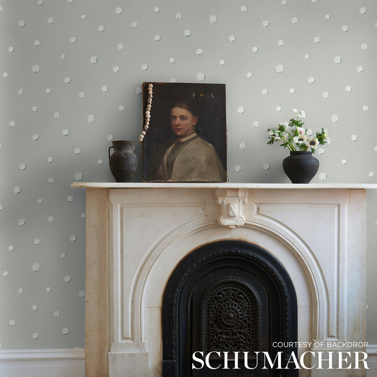 Purchase 5015270 | Heavenly Bodies, Gray - Schumacher Wallpaper