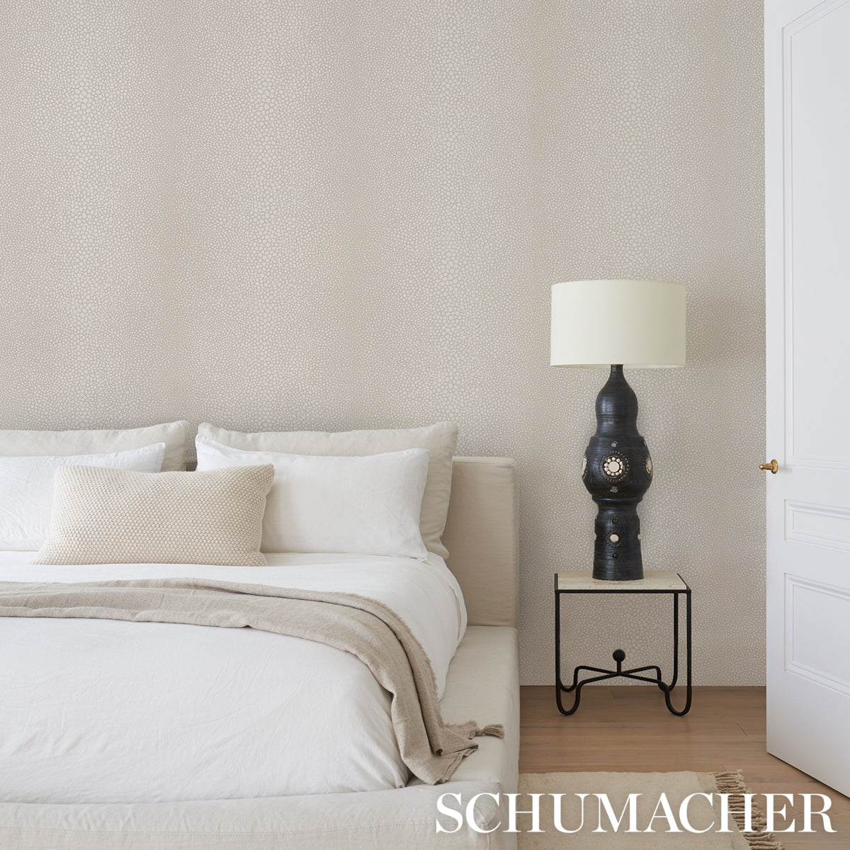 Purchase 5015311 | Fickle Texture, Ivory - Schumacher Wallpaper