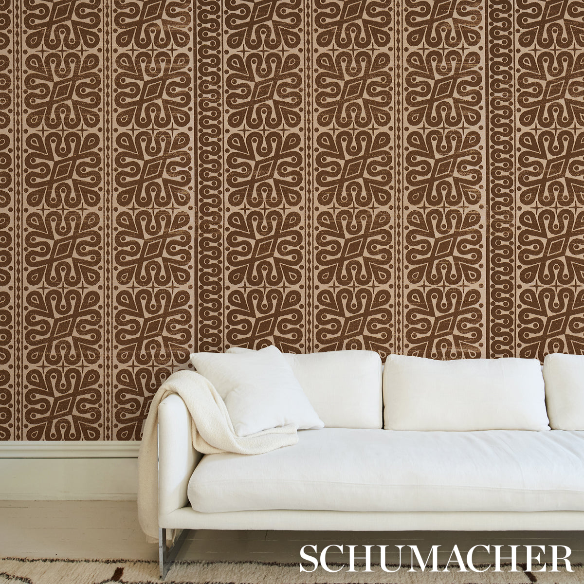 Purchase 5015410 | Borneo Grasscloth, Brown - Schumacher Wallpaper