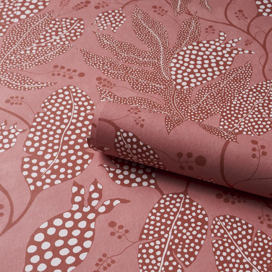 Purchase 5015466 | Polka Dot Jungle, Raspberry - Schumacher Wallpaper