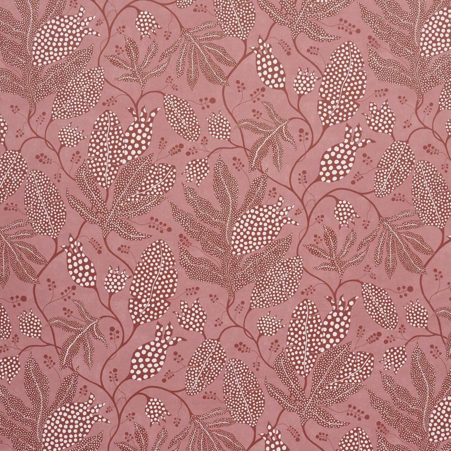 Sample - 5015466 | Polka Dot Jungle, Raspberry - Schumacher Wallpaper