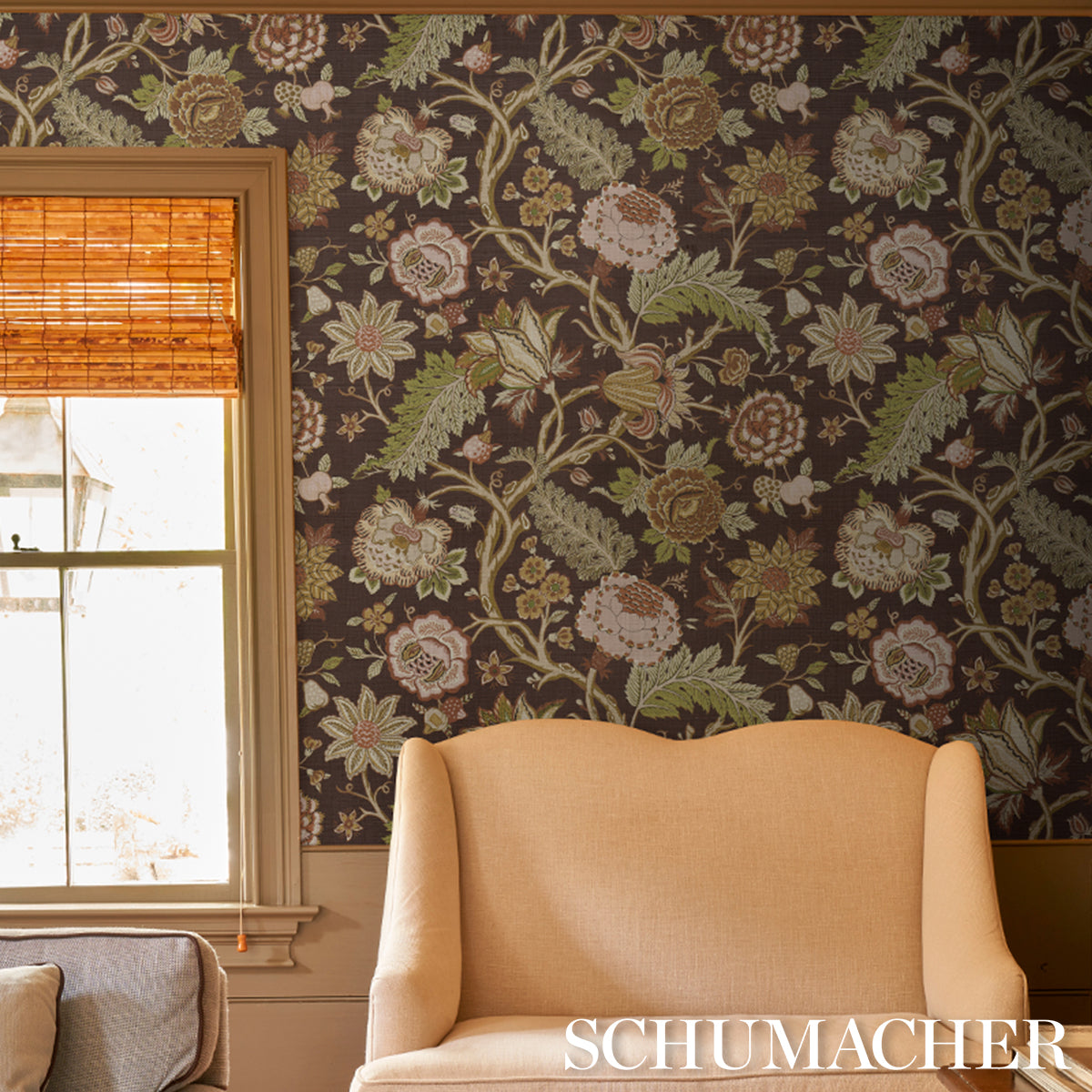 Purchase 5015640 | Darsy Tree Of Life Sisal, Sepia - Schumacher Wallpaper